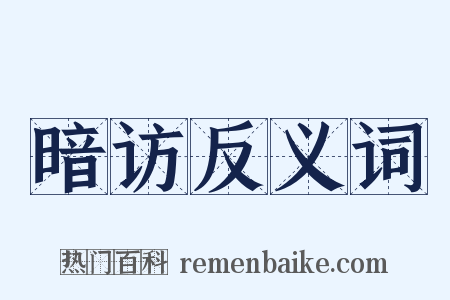 暗访反义词是什么意思的图片